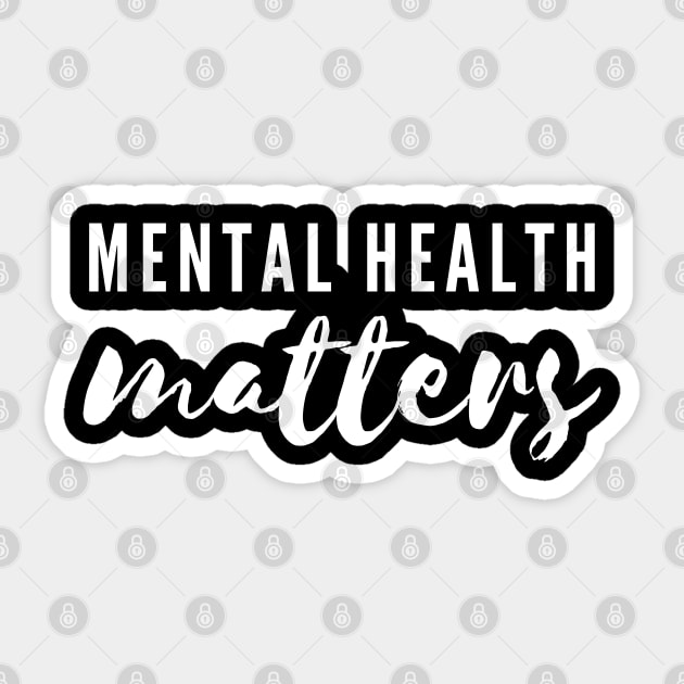 Typography Mental Health Matters design Sticker by JustSomeThings